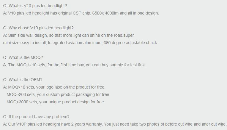 V10P LED Headlight V10P LED Headlight