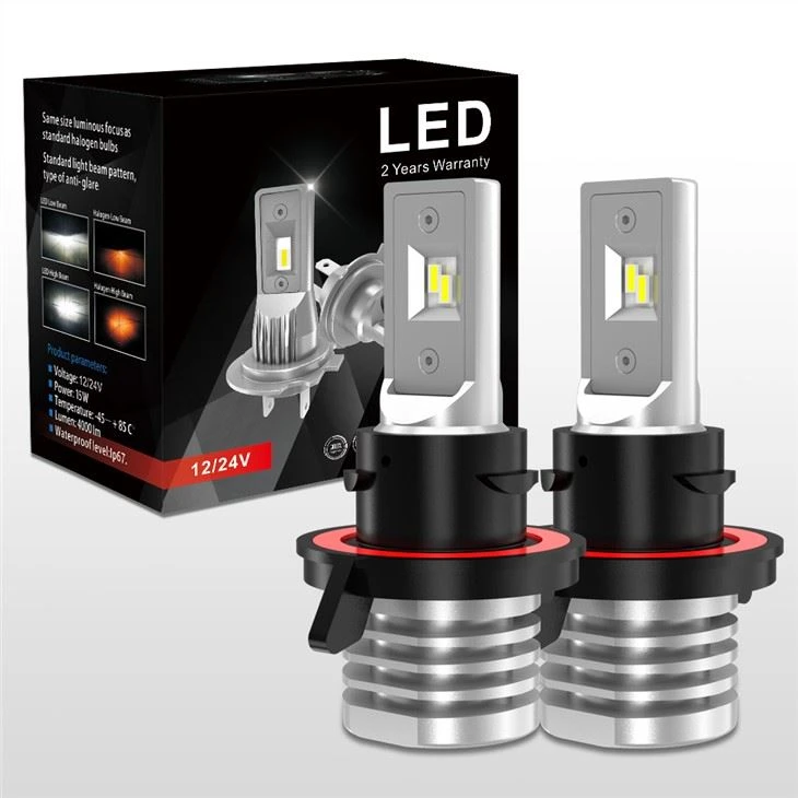 H4 H13 Led Headlight Qhov muag teev siab qis