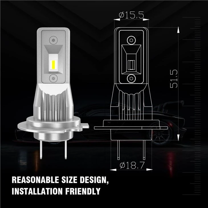 Original Bulb Size Fog Lights LED H7