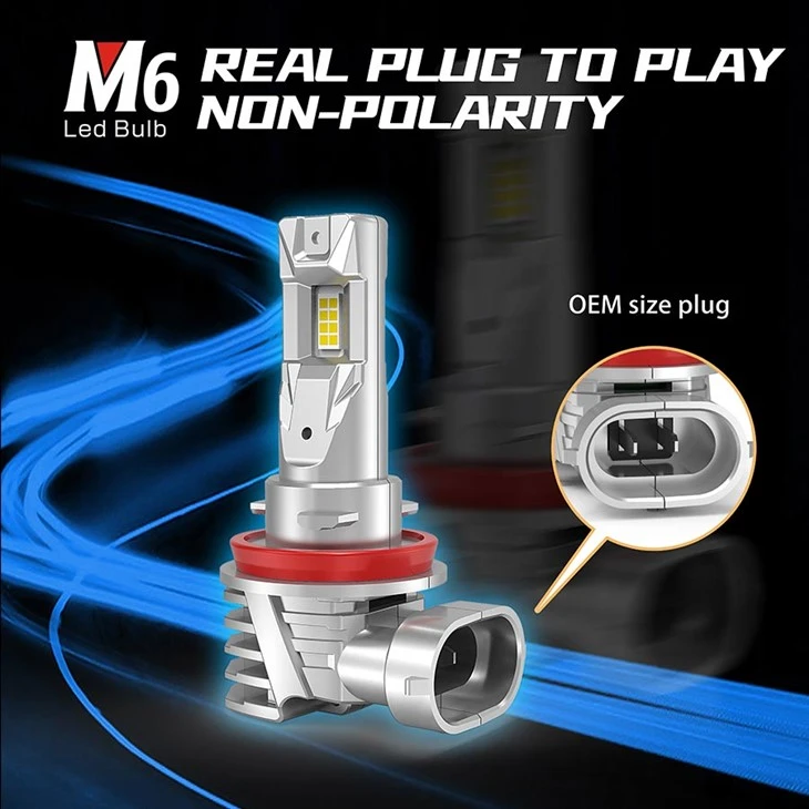 Fanless Cooling System Halogen Size LED Headlight Bulb