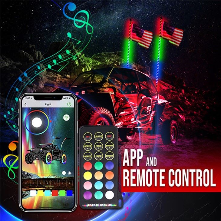 Bule Tooth RGB APP Remote Control 5050SMD Whip LED